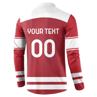 Custom Denmark Hockey Button Sweatshirt Danish Lions