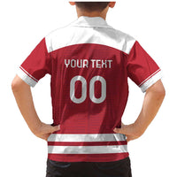 Custom Denmark Hockey Family Matching Mermaid Dress and Hawaiian Shirt Danish Lions