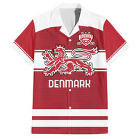Custom Denmark Hockey Hawaiian Shirt Danish Lions