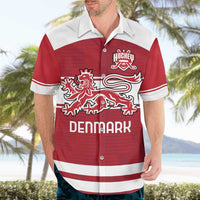Custom Denmark Hockey Hawaiian Shirt Danish Lions