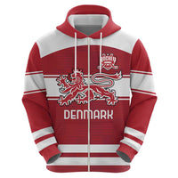 Custom Denmark Hockey Hoodie Danish Lions
