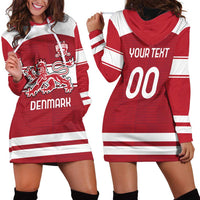 Custom Denmark Hockey Hoodie Dress Danish Lions