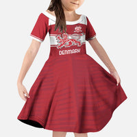 Custom Denmark Hockey Kid Short Sleeve Dress Danish Lions