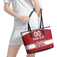 Custom Denmark Hockey Leather Tote Bag Danish Lions