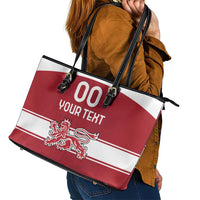 Custom Denmark Hockey Leather Tote Bag Danish Lions