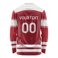 Custom Denmark Hockey Long Sleeve Shirt Danish Lions