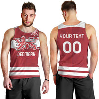 Custom Denmark Hockey Men Tank Top Danish Lions
