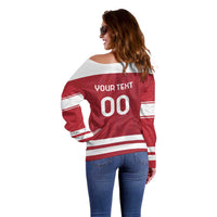 Custom Denmark Hockey Off Shoulder Sweater Danish Lions