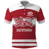 Custom Denmark Hockey Polo Shirt Danish Lions