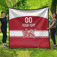 Custom Denmark Hockey Quilt Danish Lions