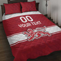 Custom Denmark Hockey Quilt Bed Set Danish Lions