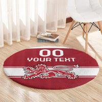 Custom Denmark Hockey Round Carpet Danish Lions