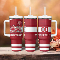Custom Denmark Hockey Tumbler With Handle Danish Lions