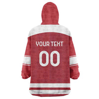 Custom Denmark Hockey Wearable Blanket Hoodie Danish Lions