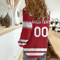 Custom Denmark Hockey Women Casual Shirt Danish Lions