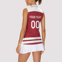 Custom Denmark Hockey Women Sleeveless Polo Shirt Danish Lions