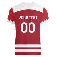 Custom Denmark Hockey Women V-Neck T-Shirt Danish Lions