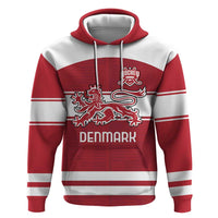 Custom Denmark Hockey Zip Hoodie Danish Lions