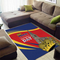 Liechtenstein National Day 1866 Area Rug Gold Crown Vaduz Cathedral