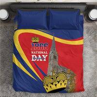 Liechtenstein National Day 1866 Bedding Set Gold Crown Vaduz Cathedral