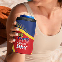 Liechtenstein National Day 1866 4 in 1 Can Cooler Tumbler Gold Crown Vaduz Cathedral