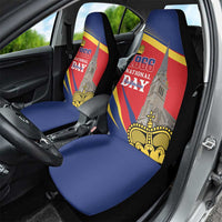 Liechtenstein National Day 1866 Car Seat Cover Gold Crown Vaduz Cathedral