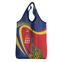 Liechtenstein National Day 1866 Grocery Bag Gold Crown Vaduz Cathedral