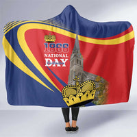 Liechtenstein National Day 1866 Hooded Blanket Gold Crown Vaduz Cathedral