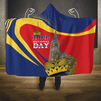 Liechtenstein National Day 1866 Hooded Blanket Gold Crown Vaduz Cathedral
