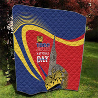 Liechtenstein National Day 1866 Quilt Gold Crown Vaduz Cathedral