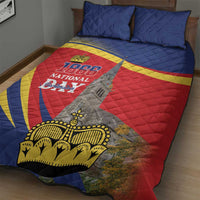 Liechtenstein National Day 1866 Quilt Bed Set Gold Crown Vaduz Cathedral