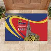 Liechtenstein National Day 1866 Rubber Doormat Gold Crown Vaduz Cathedral
