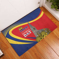 Liechtenstein National Day 1866 Rubber Doormat Gold Crown Vaduz Cathedral