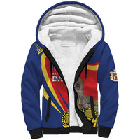 Liechtenstein National Day 1866 Sherpa Hoodie Gold Crown Vaduz Cathedral