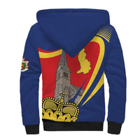 Liechtenstein National Day 1866 Sherpa Hoodie Gold Crown Vaduz Cathedral