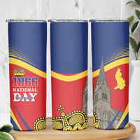 Liechtenstein National Day 1866 Skinny Tumbler Gold Crown Vaduz Cathedral