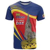 Liechtenstein National Day 1866 T Shirt Gold Crown Vaduz Cathedral