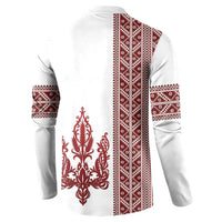 Ukraine Vyshyvanka Pattern Button Sweatshirt Ukrainian Trident