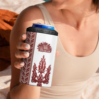 Ukraine Vyshyvanka Pattern 4 in 1 Can Cooler Tumbler Ukrainian Trident