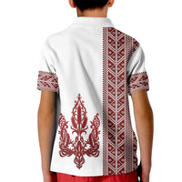 Ukraine Vyshyvanka Pattern Kid Polo Shirt Ukrainian Trident