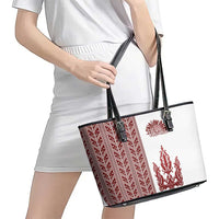 Ukraine Vyshyvanka Pattern Leather Tote Bag Ukrainian Trident