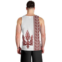 Ukraine Vyshyvanka Pattern Men Tank Top Ukrainian Trident