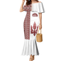 Ukraine Vyshyvanka Pattern Mermaid Dress Ukrainian Trident