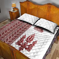 Ukraine Vyshyvanka Pattern Quilt Bed Set Ukrainian Trident