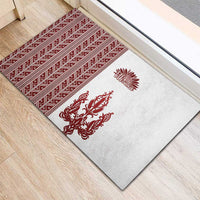 Ukraine Vyshyvanka Pattern Rubber Doormat Ukrainian Trident