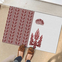 Ukraine Vyshyvanka Pattern Rubber Doormat Ukrainian Trident