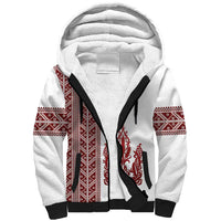 Ukraine Vyshyvanka Pattern Sherpa Hoodie Ukrainian Trident