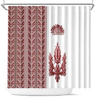 Ukraine Vyshyvanka Pattern Shower Curtain Ukrainian Trident