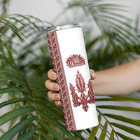 Ukraine Vyshyvanka Pattern Skinny Tumbler Ukrainian Trident