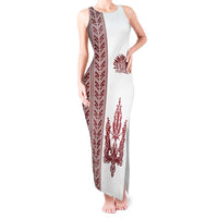 Ukraine Vyshyvanka Pattern Tank Maxi Dress Ukrainian Trident